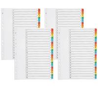 Q-Connect Index A4 Multi-Punched 1-20 Reinforced Multi-Colour Numbered Tabs KF01521 (Pack of 4)