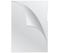 Q-CONNECT KF00310 Plastic Wallets A4 / Pack of 100 A4 Punched Pockets / 100 Pieces Poly Pockets Grained/for Binders 120 Micron/Open at The Top and Right with Cut-Out