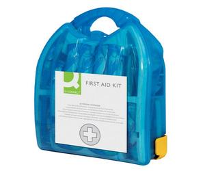 Q-Connect Kf00577 50 Person Wall-Mountable First Aid Kit,blue