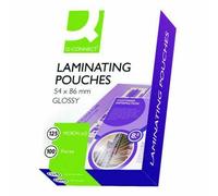 Q-Connect KF01203 250 Micron Laminating Pouches, 54 x 86mm - Pack of 100