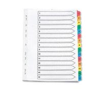 Q-CONNECT KF01520 tab index Numeric tab index Multicolour