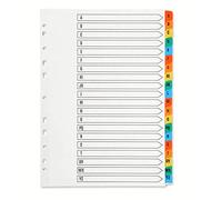 Q-Connect KF01523 Index A4 Multi-Punched A-Z 20-Part Reinforced Multi-Colour Pre-Printed Tabs KF01523 - Pack of 1 (3)