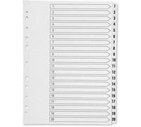 Q-Connect 1-20 Index Multi-Punched Reinforced Board Clear - KF01531