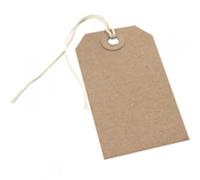 Q-Connect KF01612 Strung Tag 134x67mm Buff (Pack of 1000)