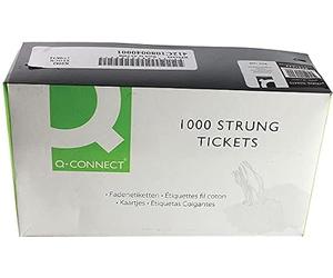 Q-Connect KF01622 Strung Ticket 70x44mm (Pack of 100) - White