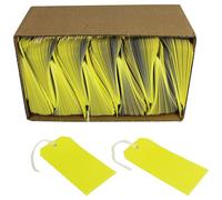 Q-Connect Kf01626 Strung Tag 120X60mm - Yellow (Pack Of 1000)