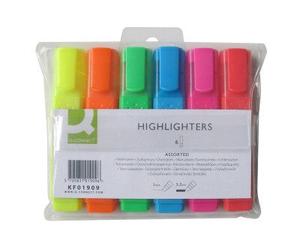 Q-CONNECT KF01909 felt pen Fine/Medium Blue, Green, Orange, Pink, Red, Yellow 6 pc(s)