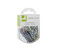 Q-Connect KF02027 Paperclips 50mm Zebra (Pack of 30)