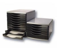 Q-Connect 5 Drawer Tower Black and Grey (Dimensions: L345xW290xH220mm) KF02253