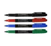 Q-CONNECT KF02305 permanent marker Bullet tip Black, Blue, Green, Red 10 pc(s)