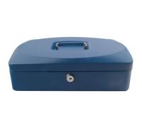 Q-Connect KF02625 Cash Box 12-inch - Blue
