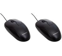 Q-Connect KF04368 Scroll Wheel Mouse - Black/Silver (Pack of 2)