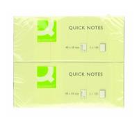 Q Connect KF10500 Quick Note Repositionable Pad - Yellow