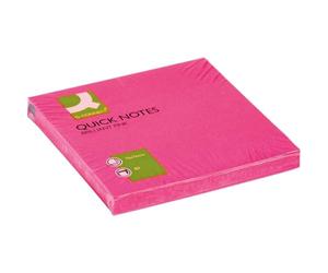Q Connect KF10516 Post-it Notes Sticky Notes: Neon Pink