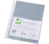 Q-Connect KF15571 Document Wallet A5 100 MYM Clear Glass Pack of 10)
