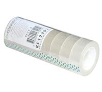 Q-Connect KF17491 Transparent Tape / 8 Rolls / 18mm x 30m / for School, Home and Office