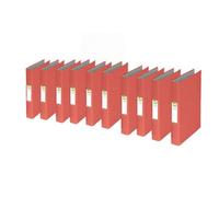 Q-Connect Kf20036 2-Ring Binder A4 25mm Paper-Backed - Red (Pack Of 10)