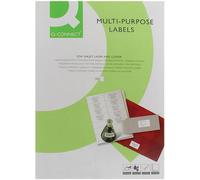Q Connect KF26050 Multi Purpose Label 1 Per A4 Sheet Pack of 100 White Colour
