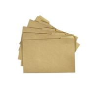 Q-Connect Tabbed Folders Foolscap Buff Pack of 100 KF01578