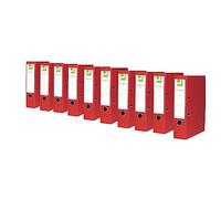 Q-Connect Lever Arch File Paperback Foolscap Red (Pack of 10) KF20031