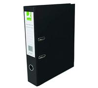 Q-Connect Lever Arch File Paperbacked Foolscap Black (Pack of 10) KF20029