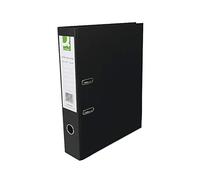 Q-CONNECT Lever Arch File KF20029 Paperbacked Foolscap Black Pack of 10