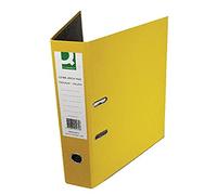 Q-Connect Lever Arch File Paperbacked Foolscap Yellow (Pack of 10)