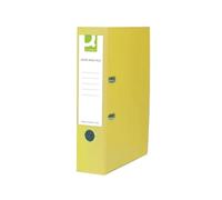 Q-Connect 70mm Lever Arch File Polypropylene Foolscap Yellow (Pack of 10) KF01476