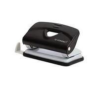 Q-Connect Lightweight Metal Desk Hole Punch Black KF14214