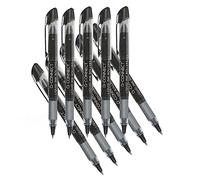 Q-CONNECT Rollerball Pen KF50139 - Liquid Ink, Fine Tip, Black - Pack of 10