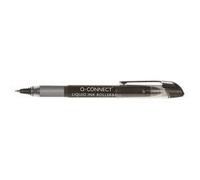 Q-CONNECT Rollerball Pen KF50139 - Liquid Ink, Fine Tip, Black - Pack of 10