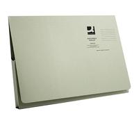 Q-CONNECT Long Flap Document Wallet KF03931 Foolscap 300 gsm Green Pack of 50