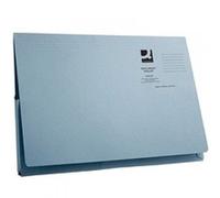 Q-Connect Long Flap Document Wallet Foolscap Blue (Pack of 50)