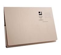 Q-Connect Long Flap Document Wallet Foolscap Buff (Pack of 50) KF03930