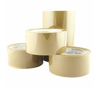 Q-Connect Low Noise Polypropylene Packaging Tape 50mmx66m Brown (Pack of 6)