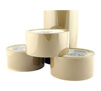 Q-Connect Low Noise Polypropylene Packaging Tape 50mmx66m Brown (Pack of 6)