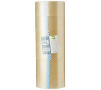 Q-Connect Low Noise Polypropylene Packaging Tape 50mmx66M Clear (Pack Of 6)