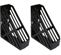 Q-Connect Magazine Rack, Black (Pack of 2)