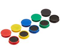 Q-Connect Round Magnet 25 mm Assorted (Pack of 10)