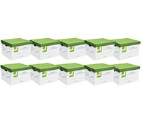 10 X Q-Connect Megastore Archive Storage Boxes Green White Double Wall Corrugated With Lid Extra Large