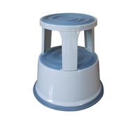 Q-Connect Metal Step Stool Light Grey Ref KF04844