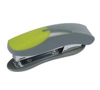 Q-CONNECT Mini Plastic Stapler KF00991 – 12-sheet capacity (80gsm) – Grey/Green