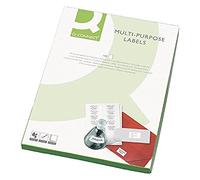 Q-Connect Multi-Purpose Label 199.6x289mm 1 per A4 Sheet Pack of 100 White