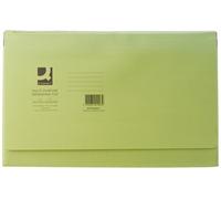 Q-Connect Multipurpose Expanding File Foolscap 16 Pocket Manilla / Green