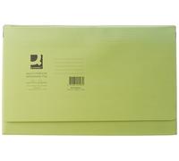 Q-Connect Multipurpose Expanding File Foolscap 16 Pocket Manilla / Green