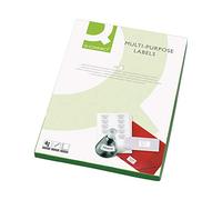 Q-Connect KF02249 Multi-Purpose Label 63.5x38.15mm 21 per A4 Sheet (Pack of 500) - White