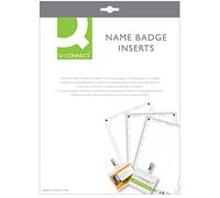 Q-Connect Name Badge Inserts 54 x 90 mm, 10 per Sheet, Pack of 25