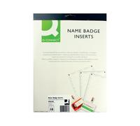 Q-Connect Name Badge Inserts 54x90mm 10 Per Sheet (Pack of 25) KF02289