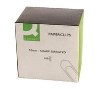 Q-Connect Paperclips Giant No Tear 50mm (Pack of 1000) Ref KF01318Q