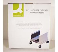 Q-Connect PC/Computer Tower Adjustable CPU Holder Square On Wheels Complete